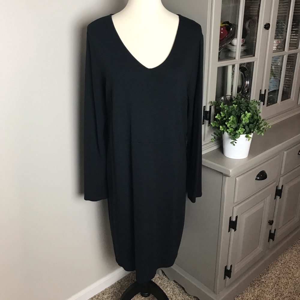 J. Jill Wearever Collection Black Dress Size Large
